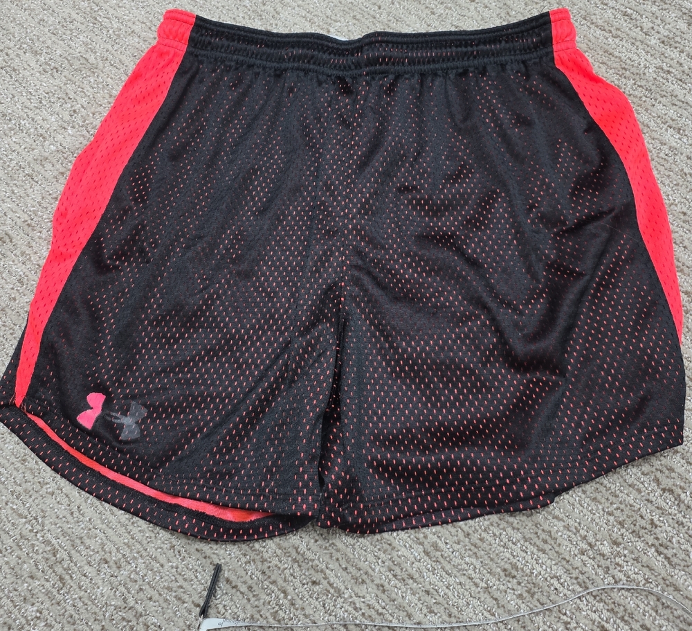 Under Armour Women's Black and Pink Shorts